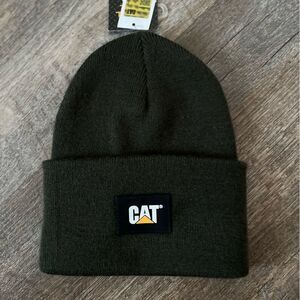 Caterpillar CAT Label Cuff Beanie-‎ Dark Green